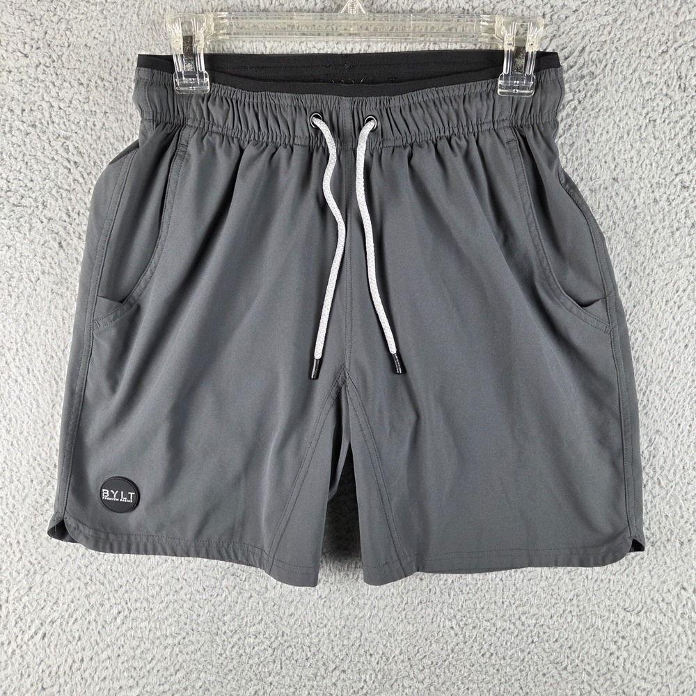BYLT Shorts Mens Medium Gray Active Lined Drawstring Performance